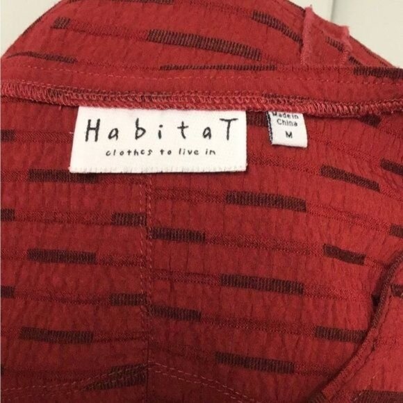 Habitat Women’s Oversize Long Sleeve Scoop Neck Texture Tunic, Red, size M - Picture 5 of 7